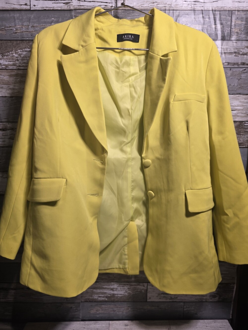 AKIRA Bright Yellow Tailored Blazer